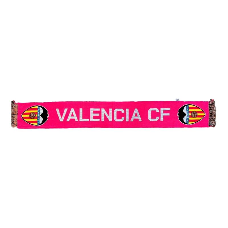 Valencia C.F. bufanda rosa letras blancas