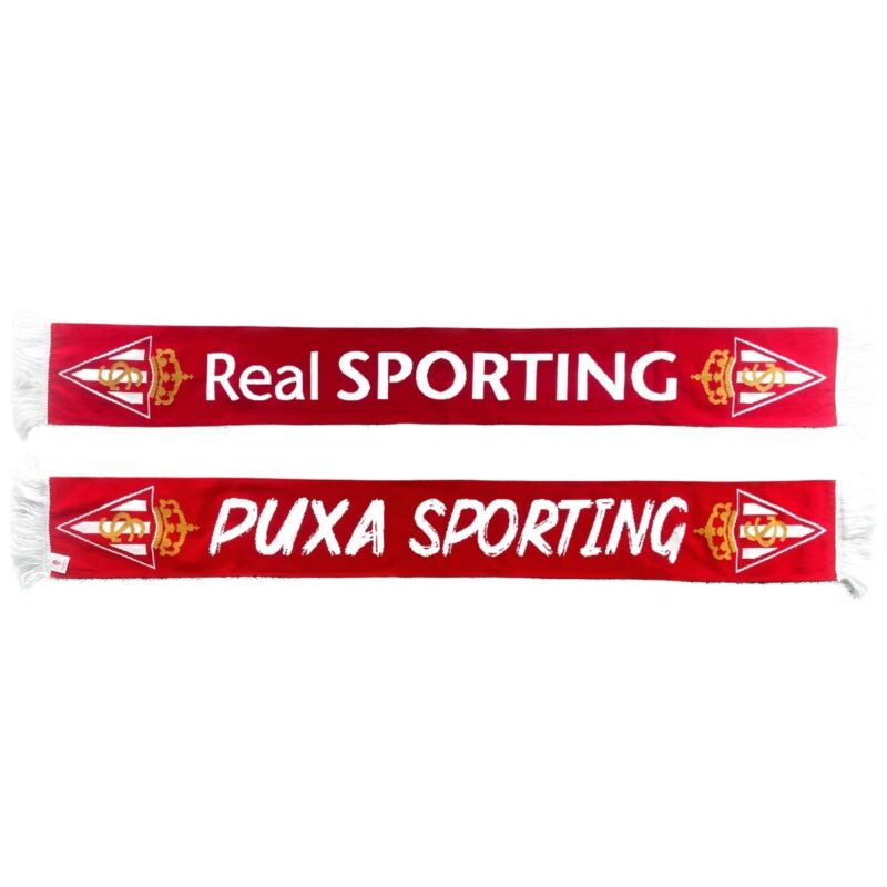 Real Sporting de Gijón bufanda premium roja