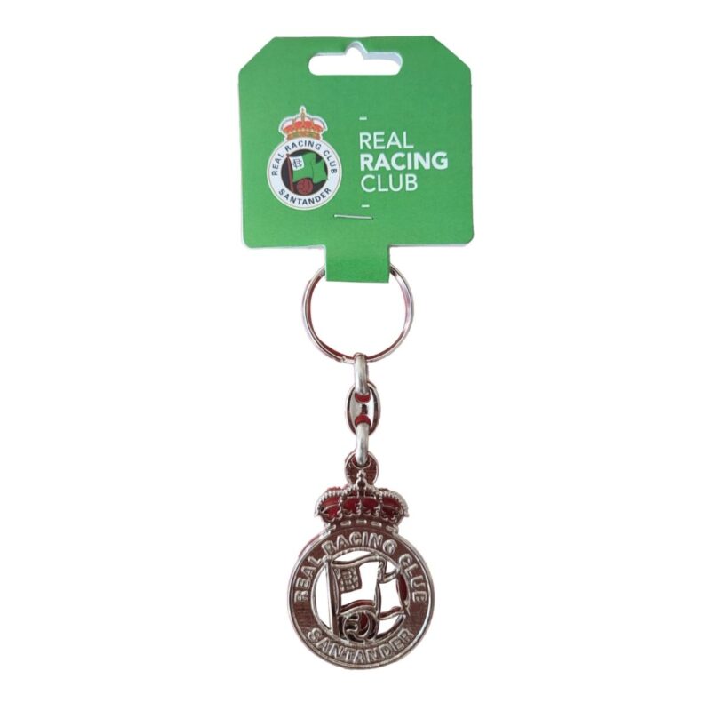 Llavero calado Real Racing Club oficial con escudo metálico
