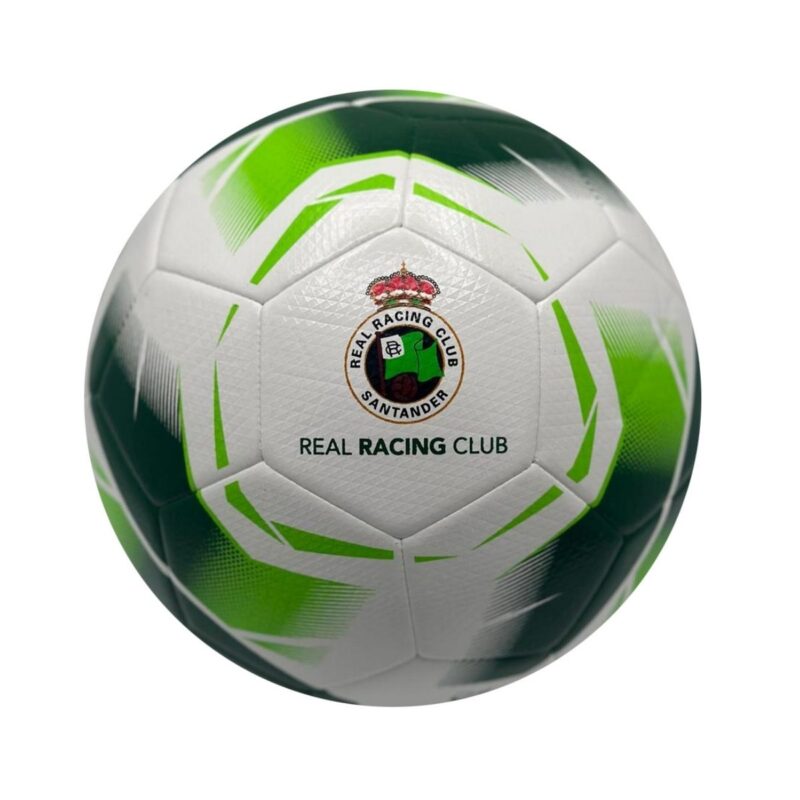 balón Real Racing Club verde con escudo Racing Santander