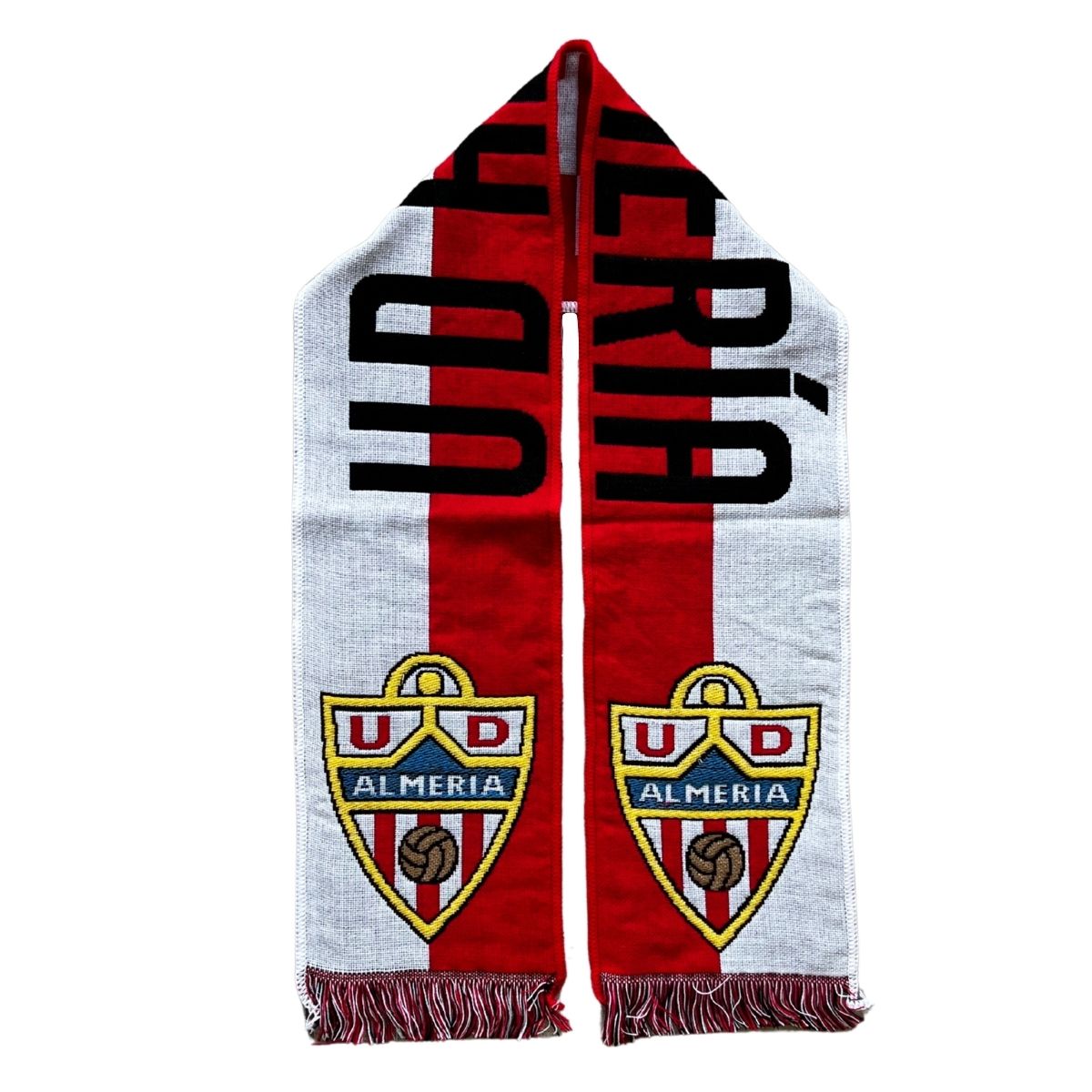 Bufanda UD Almería Oficial Roja y Blanca